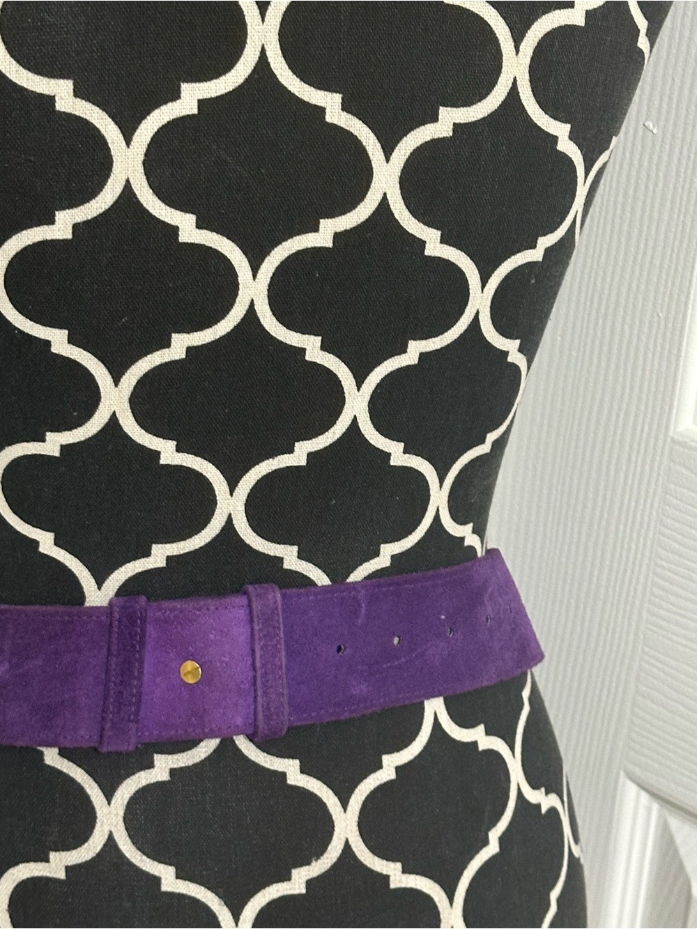 Vintage 1980s Suede Corset Belt Women Purple Size Medium - Picture 5 of 10